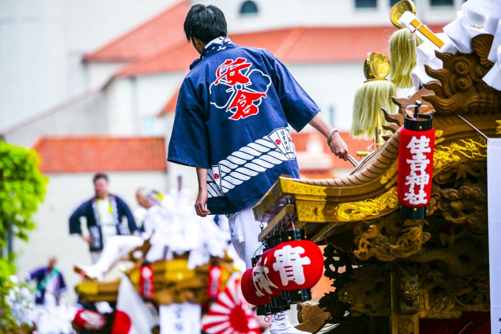 大阪府大阪市淀川区の祭りの人たち