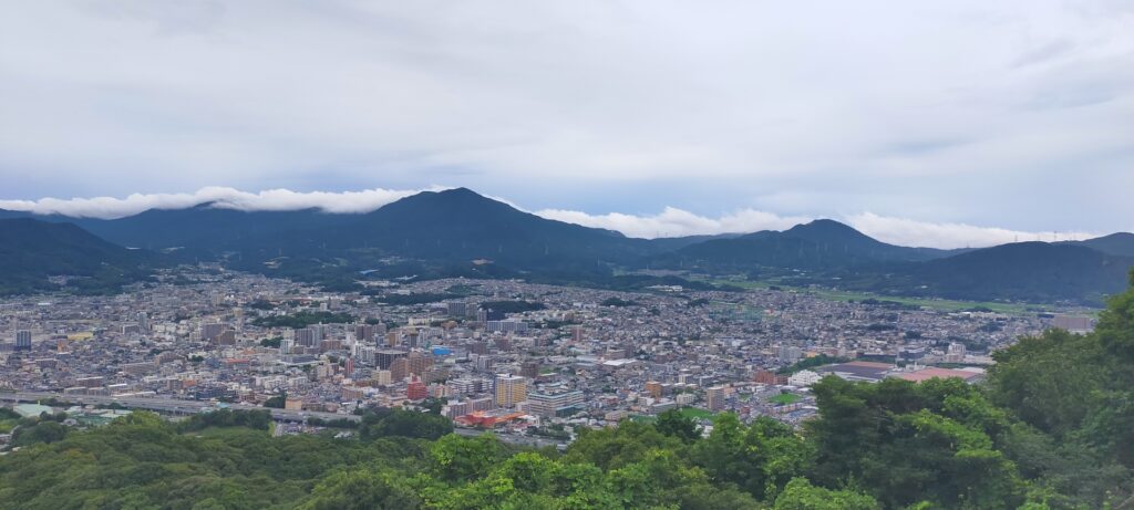 筑紫野市の天拝山から見た景色