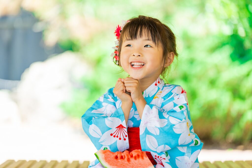 大阪府松原市の祭りの子ども