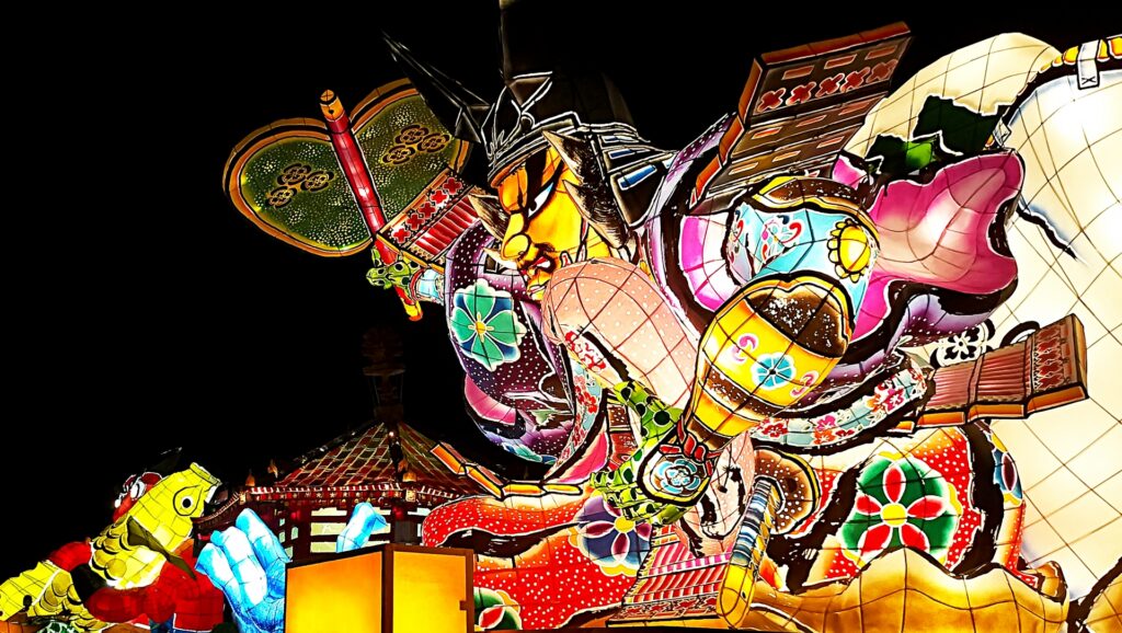 大阪府富田林市の夜のだんじり
