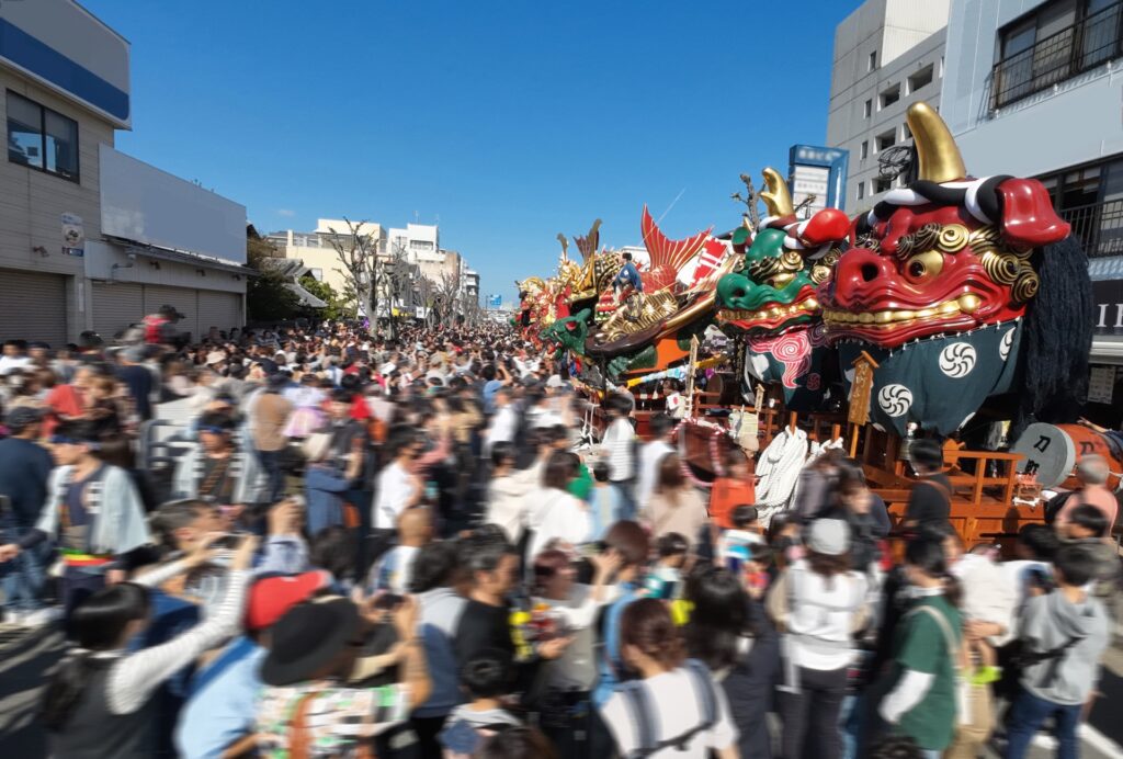 大阪府河内長野市の祭りの客