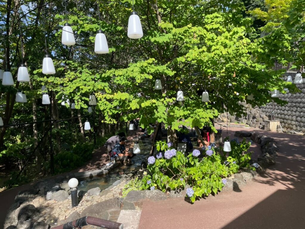 定山源泉公園の足湯