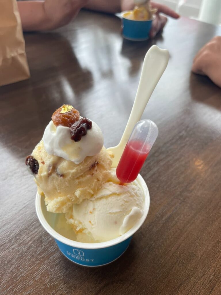 Pâtisserie PROUSTで実際に食べたアイスクリーム