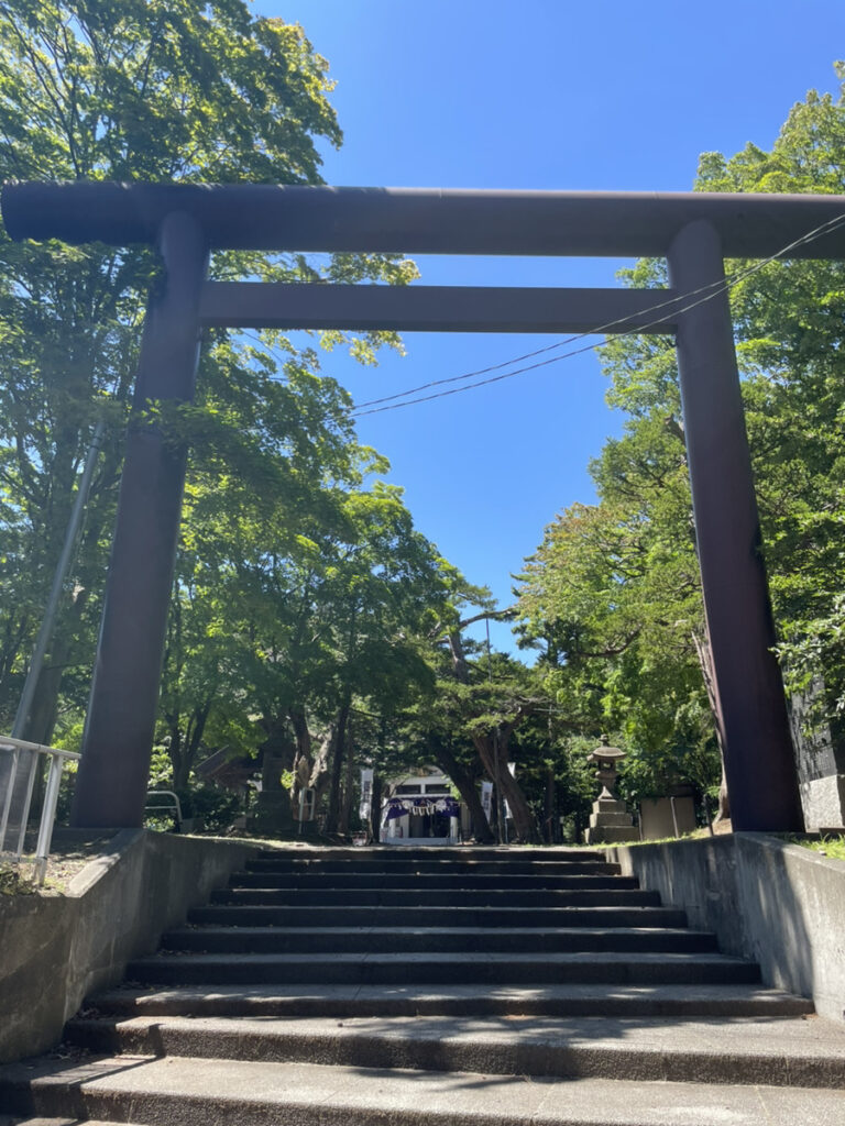 北海道北広島市の廣島神社の大鳥居
