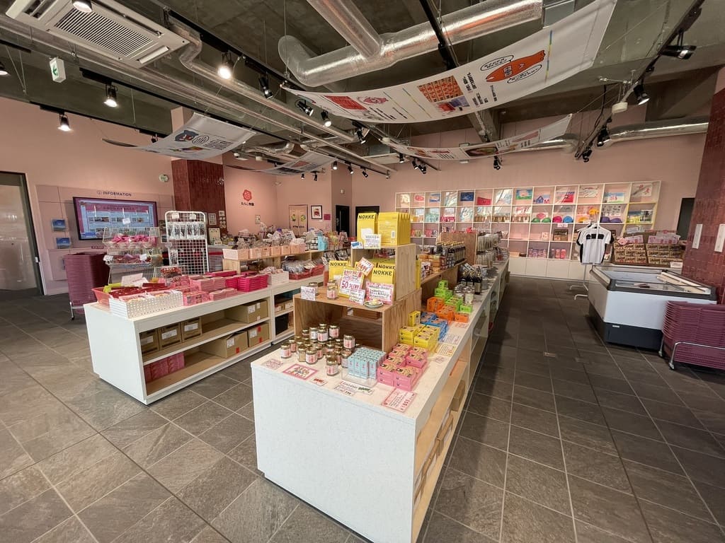 道の駅ふるびらたらこミュージアムのショップ店内