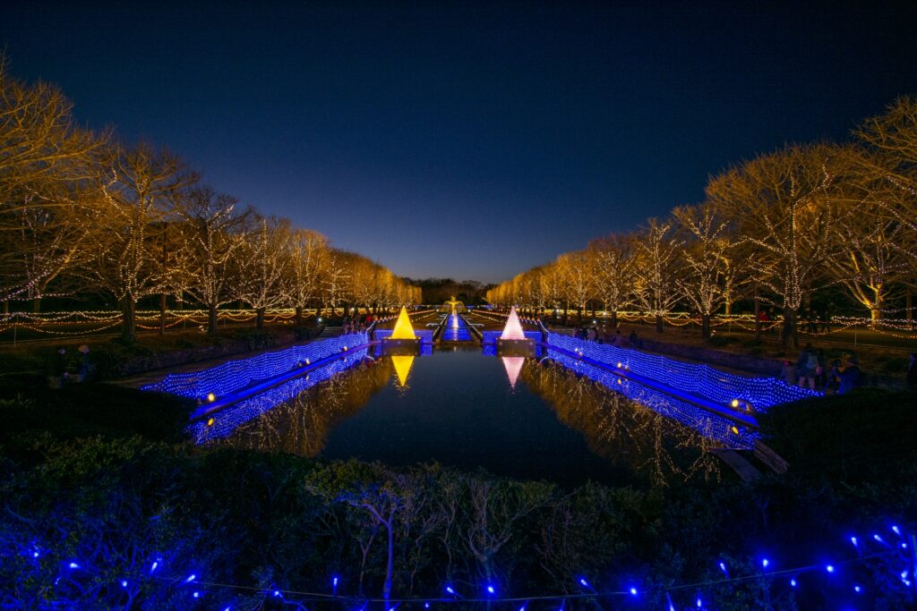 国営昭和記念公園の夜景