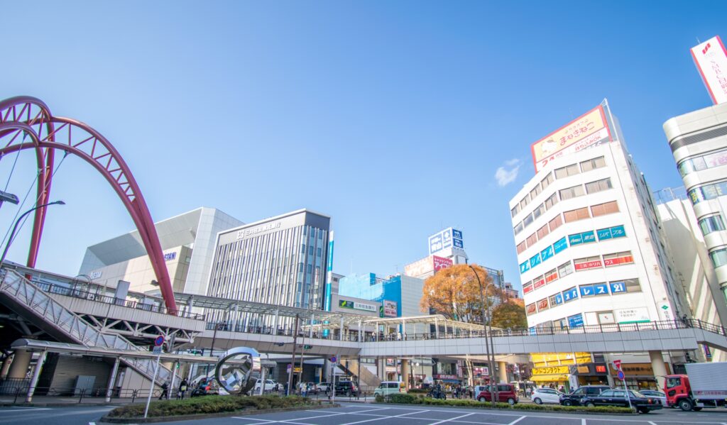 立川駅前の様子