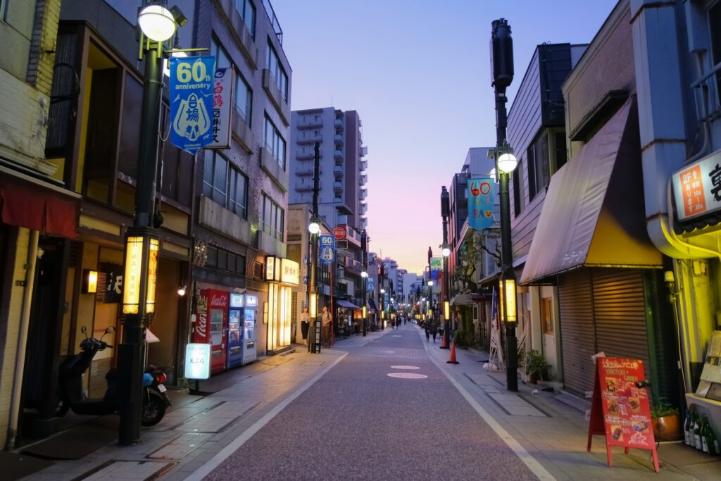 品川区の北品川宿場（商店街）