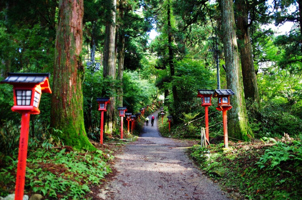 河内長野市の金剛山をハイキングする観光客