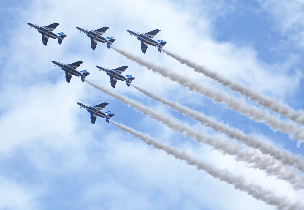 岐阜県各務原市の青空と戦闘機 岐阜県各務原市の青空と戦闘機