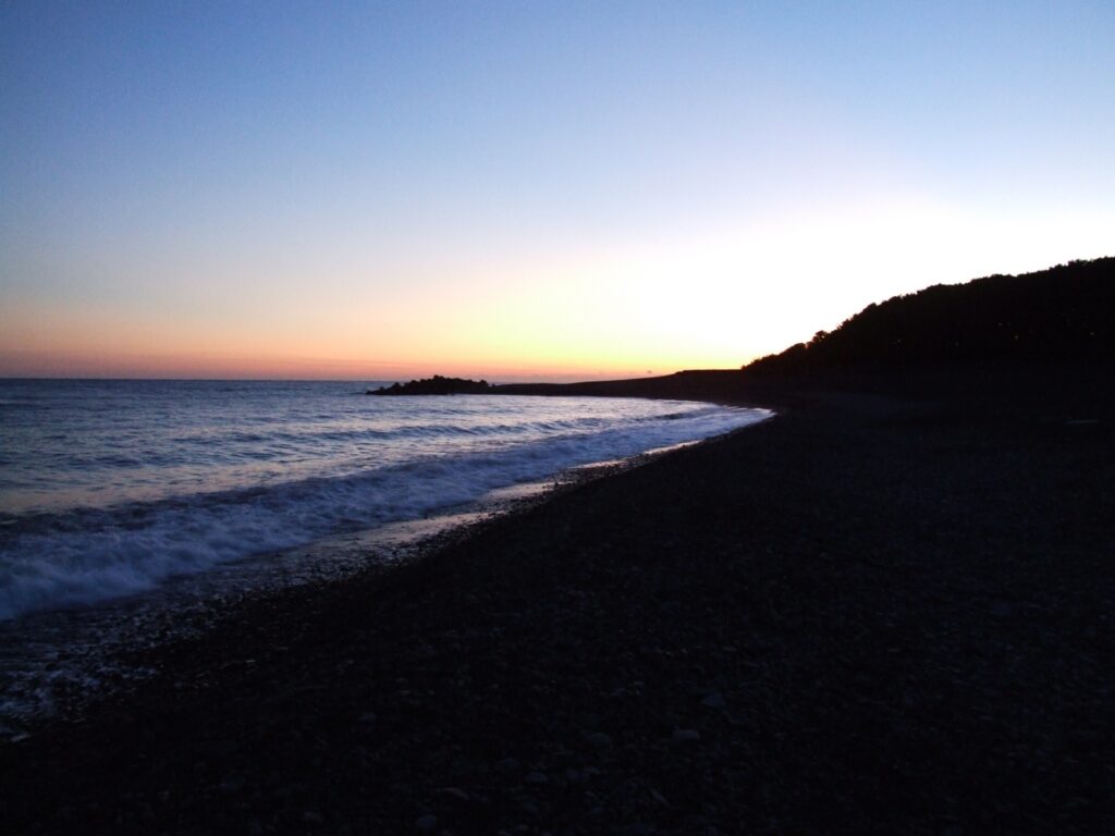静岡県静岡市清水区の三保の松原の夕景