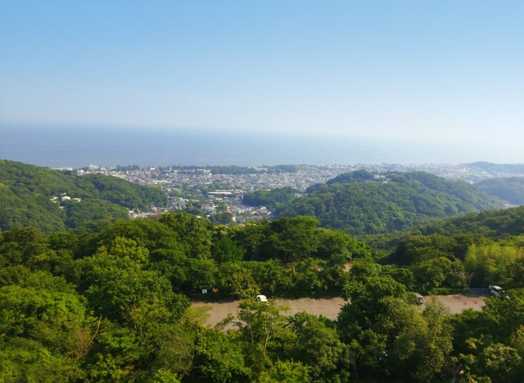 平塚市湘南平の展望台からの景色