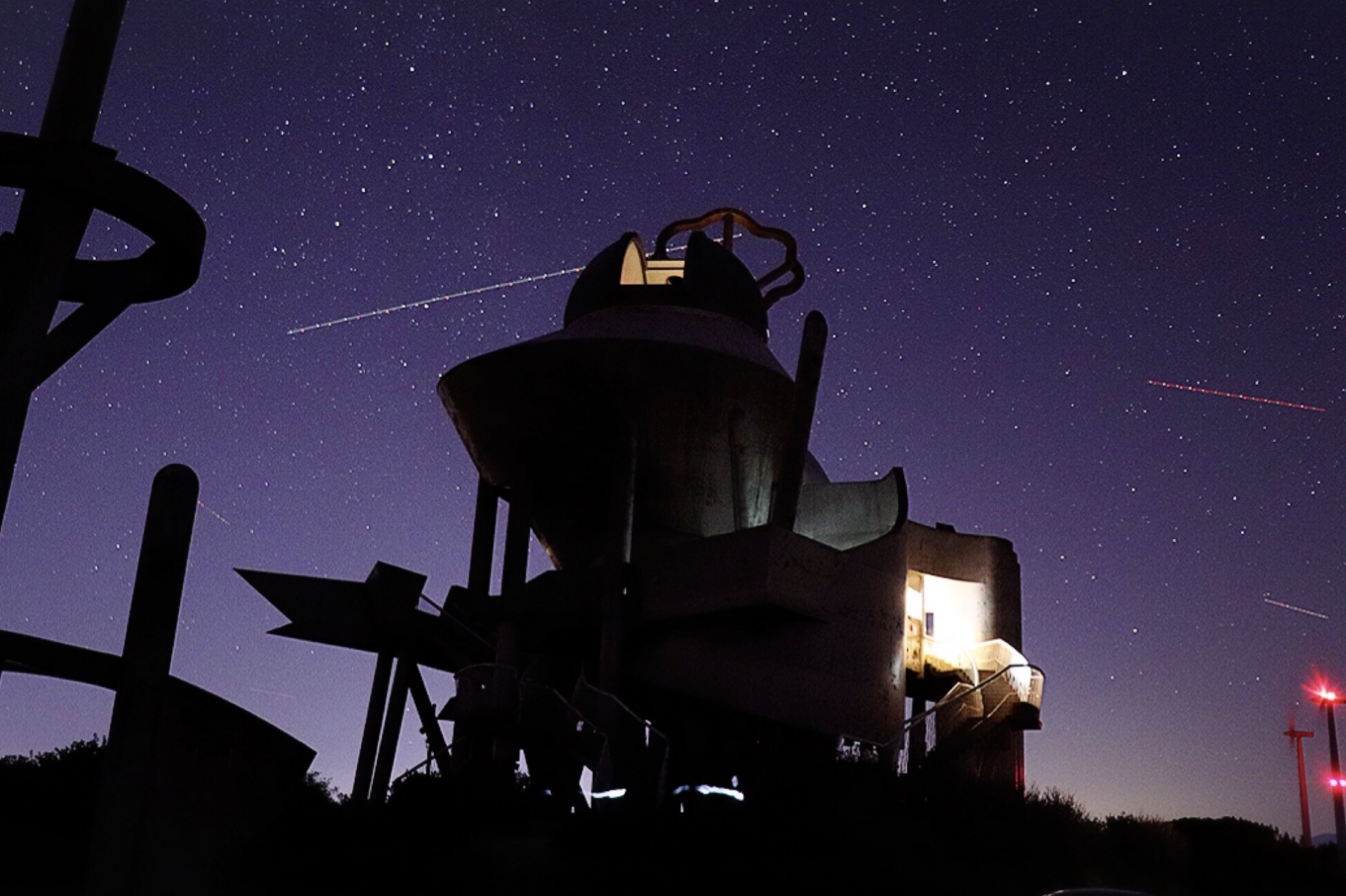 輝北天球館から見上げる満天の星空