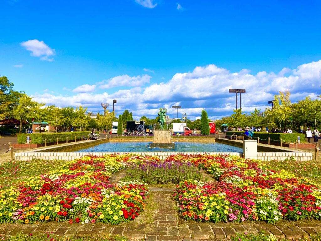 秋晴れの長居公園