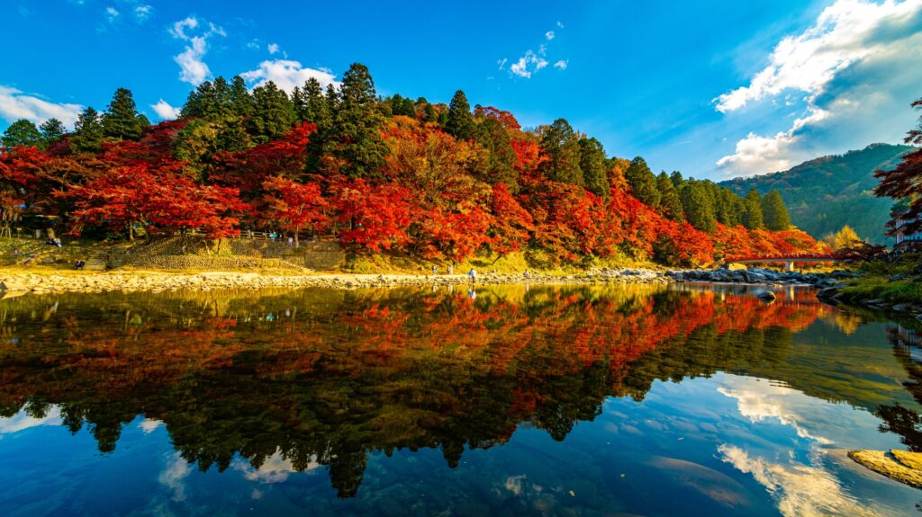 愛知県豊田市の香嵐渓と紅葉