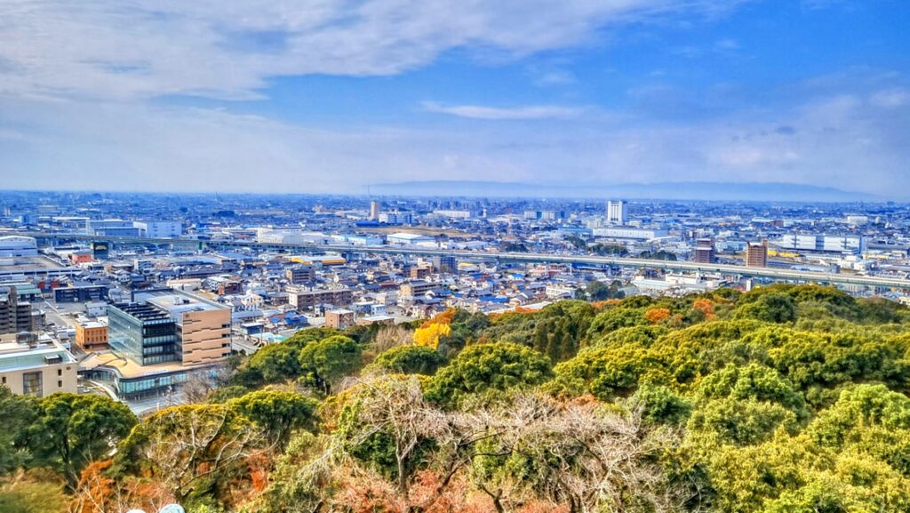 小牧市の展望台からの景観