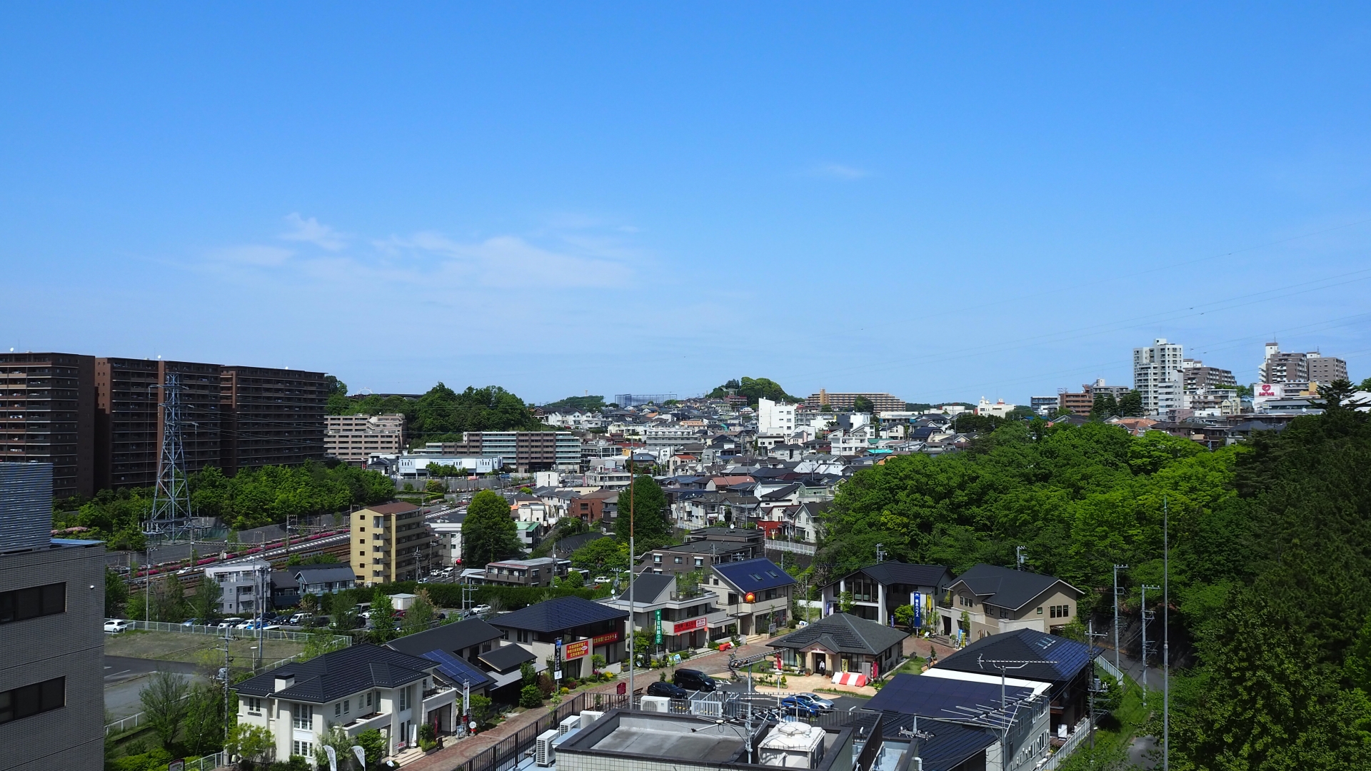 神奈川県川崎市麻生区の新百合ヶ丘駅付近の高所からの眺望