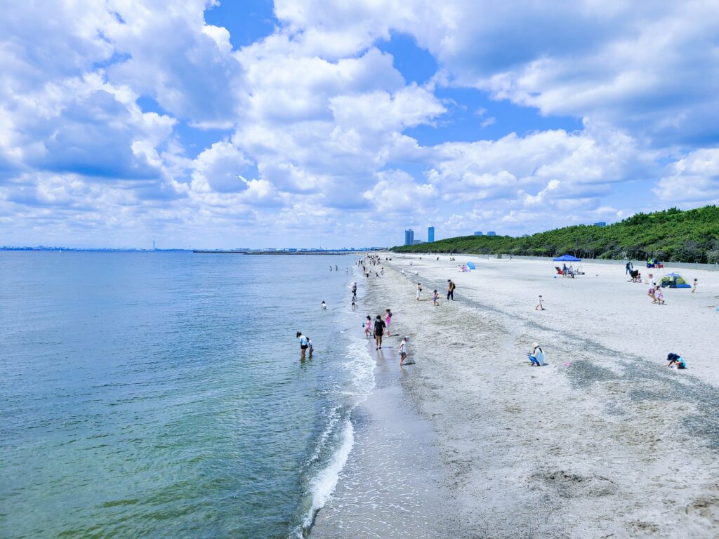 千葉市稲毛区のいなげの浜の海辺