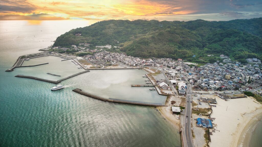 福岡市中央区の海岸線