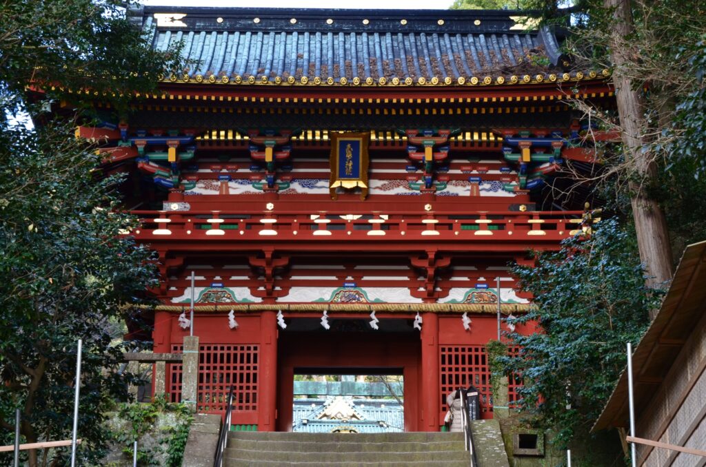 静岡県静岡市駿河区の東照宮の門 静岡県静岡市駿河区の東照宮の門