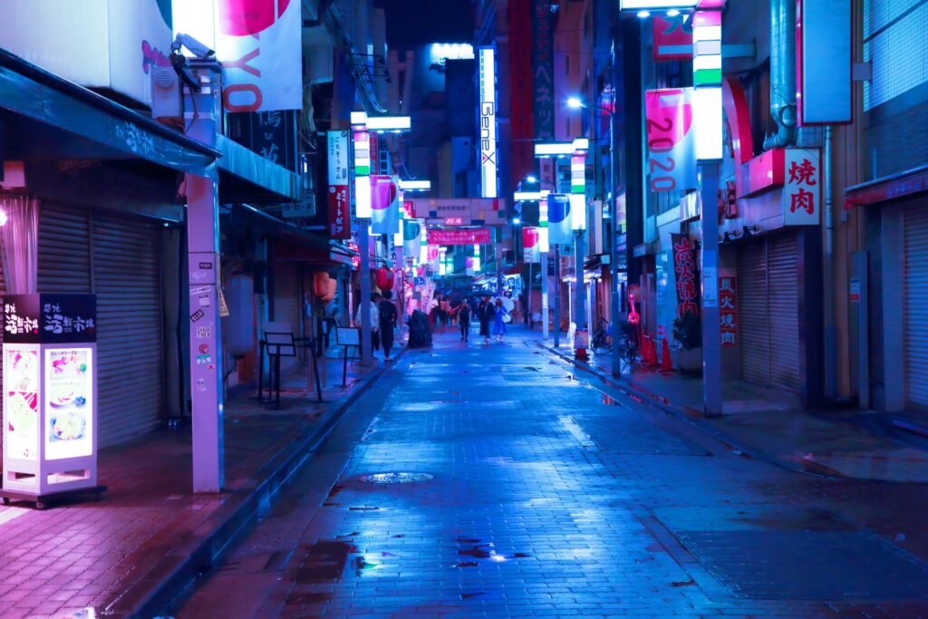 夜の商店街