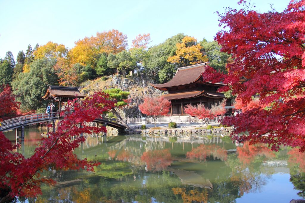 岐阜県多治見市の虎渓山永保寺の紅葉風景