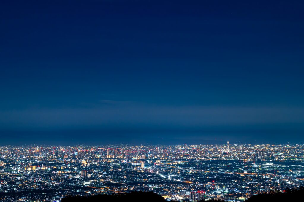神戸市灘区の六甲山からの夜景