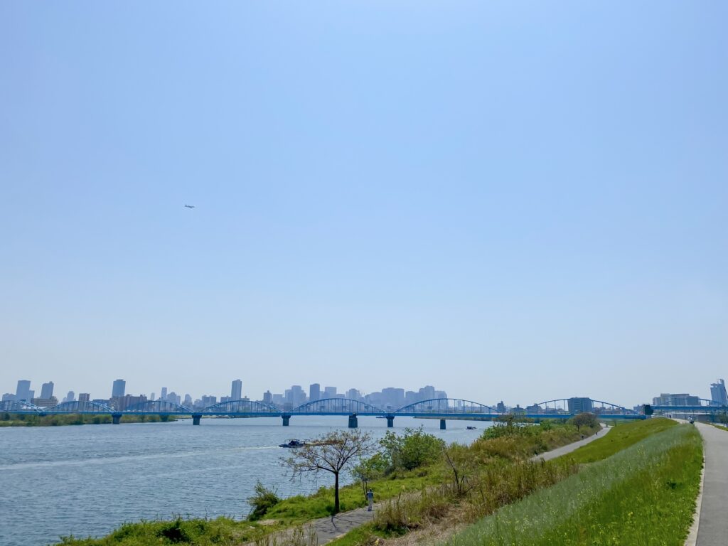 大阪市都島区の淀川河川敷