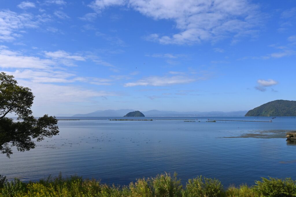 滋賀県草津市の琵琶湖岸
