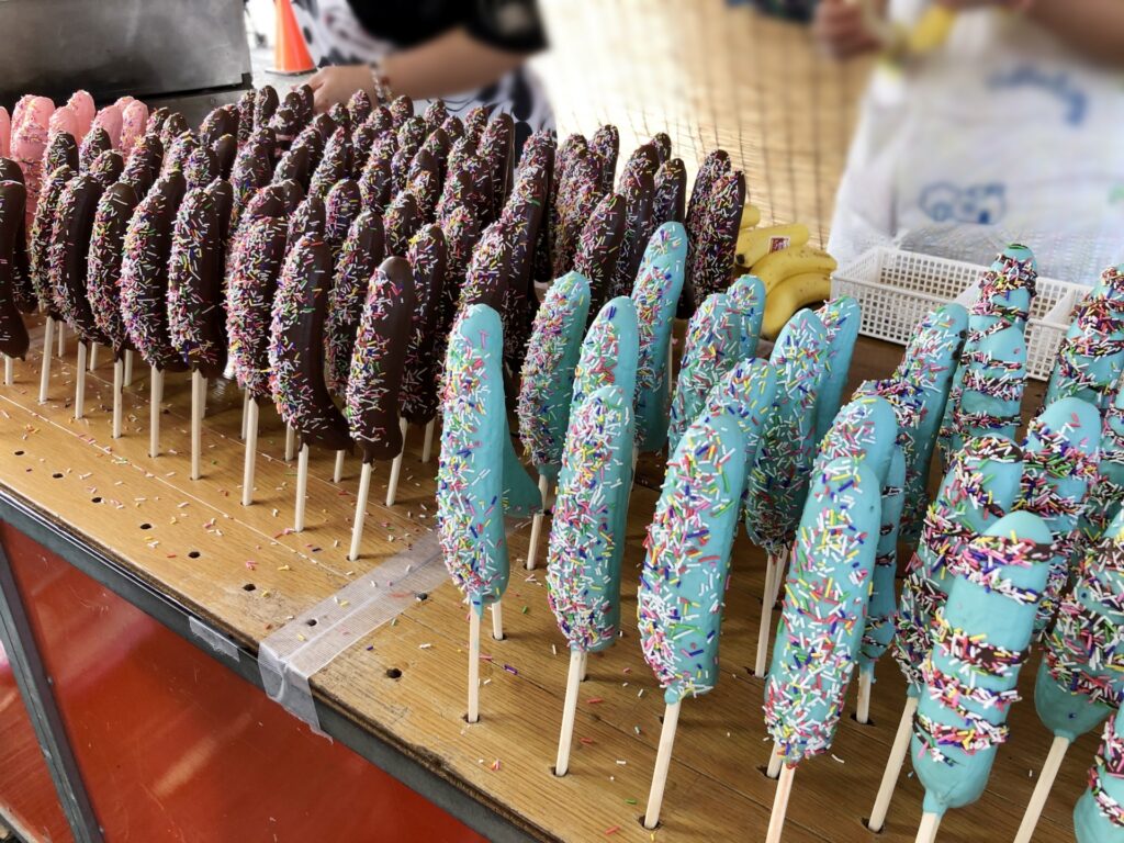 静岡県静岡市清水区のチョコバナナ屋台 静岡県静岡市清水区のチョコバナナ屋台
