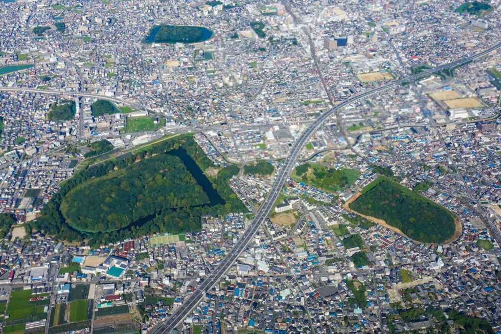 大阪府羽曳野市の航空画像 大阪府羽曳野市の航空画像
