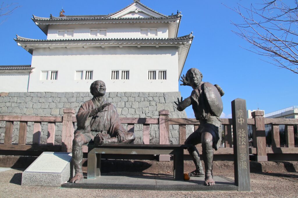 静岡県静岡市葵区の駿府城公園の銅像 静岡県静岡市葵区の駿府城公園の銅像