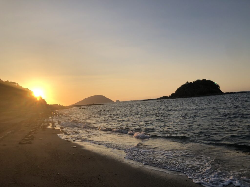 福岡市東区の志賀島の夕焼け