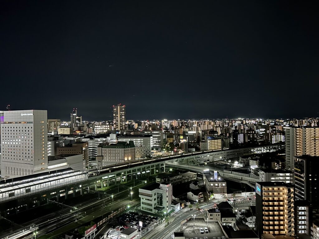 岡山市内の夜の街並み 岡山市内の夜の街並み
