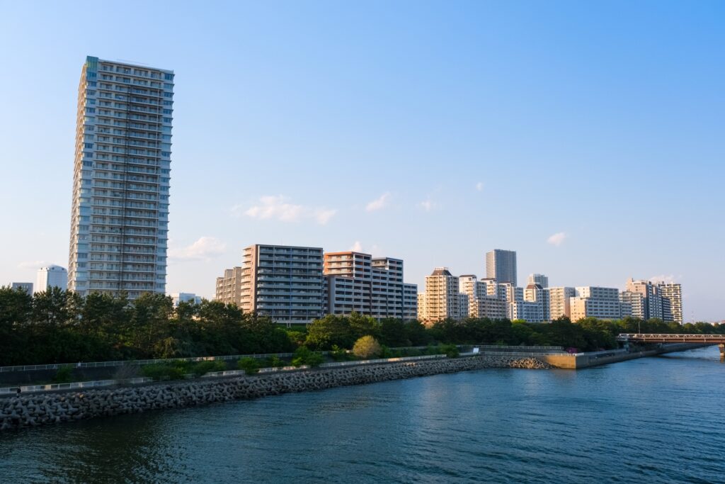 幕張のマンション群