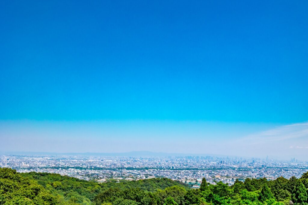 神戸市灘区の六甲山からの景色
