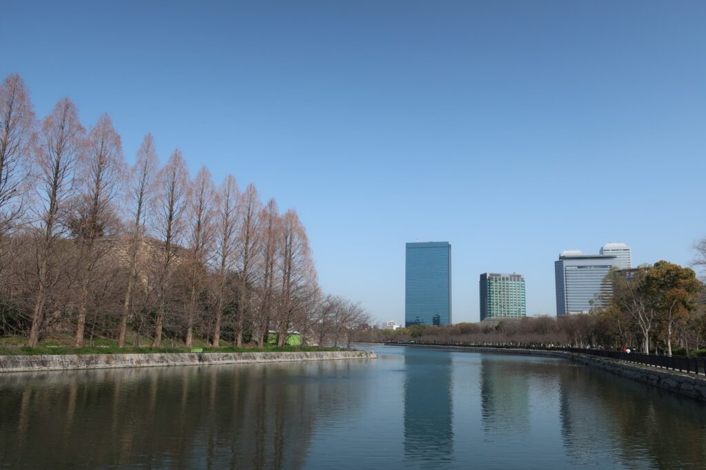 城東区の街並みと水辺の風景