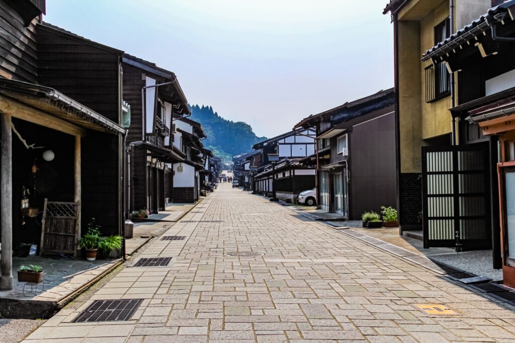 富士市八尾町の街並み