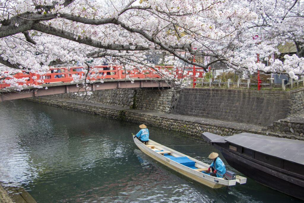 大垣市水門川と舟下り