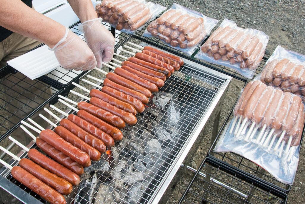 広島県広島市安佐南区のフランクフルトの屋台