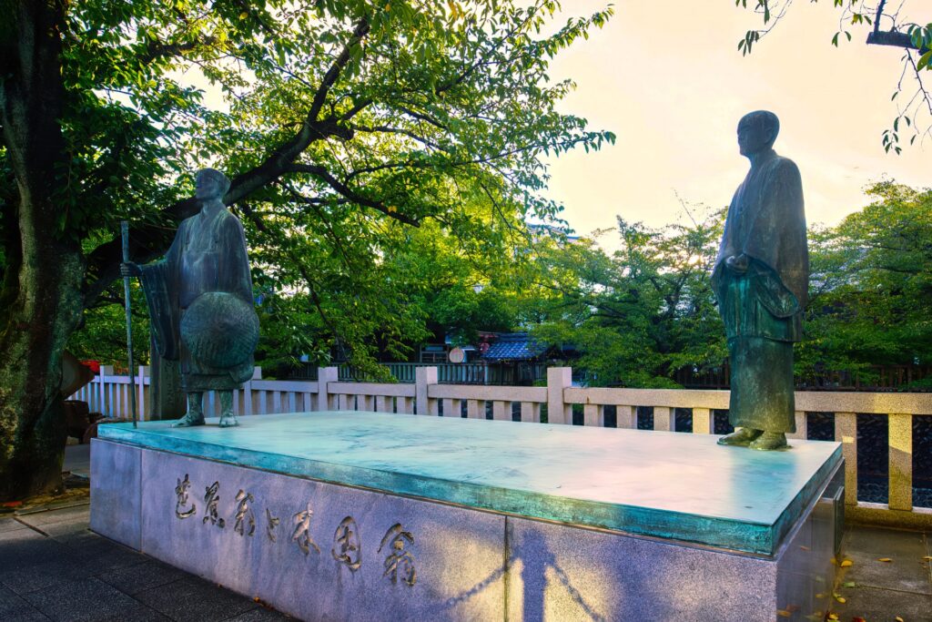 大垣市むすびの地公園と松尾芭蕉