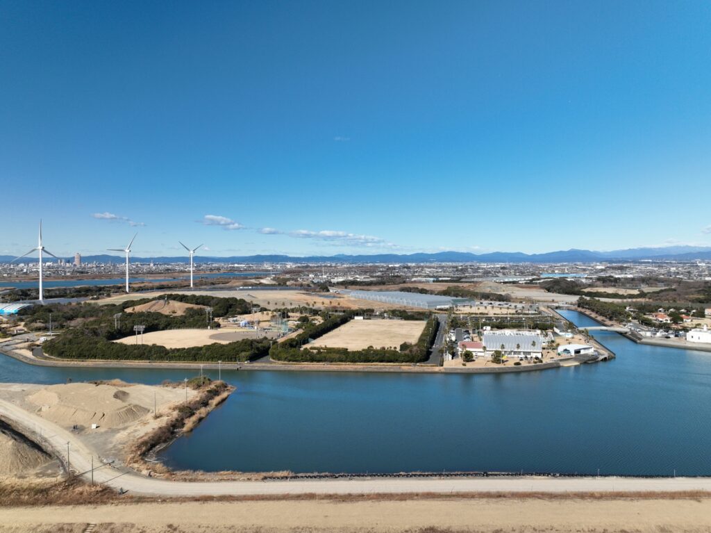 竜洋海岸の砂浜と松林 磐田市の竜洋海岸