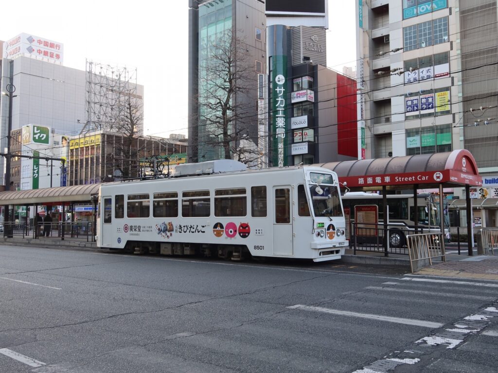 岡山市北区の路面電車