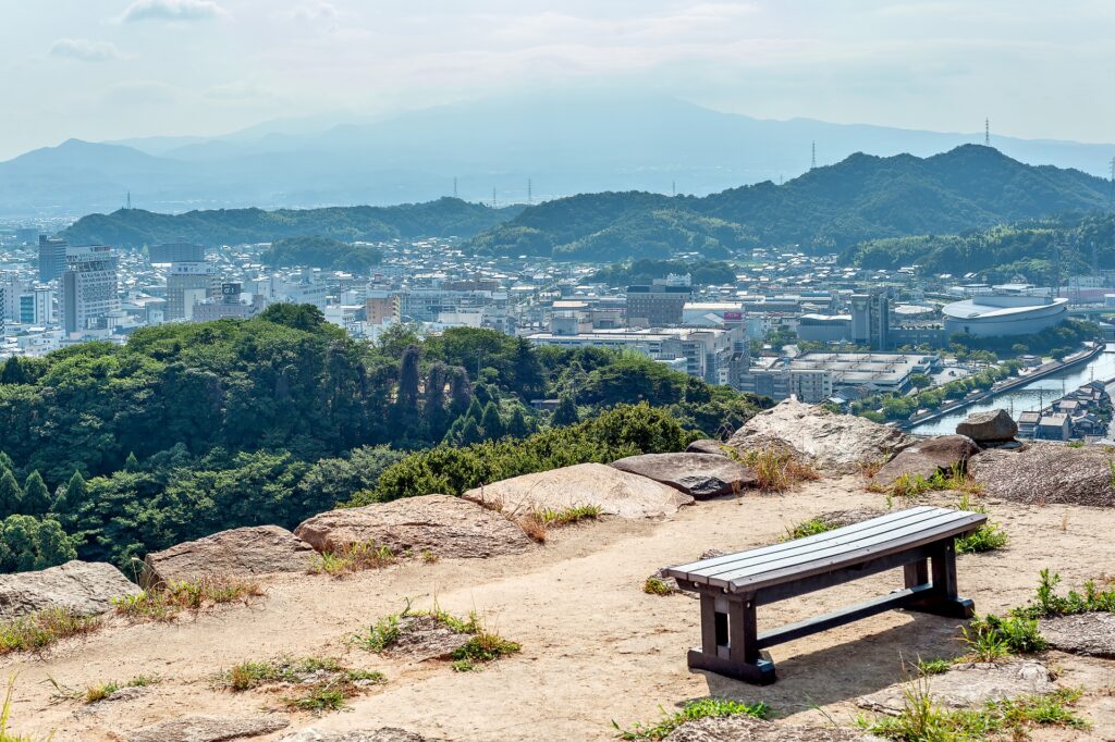 米子市の米子城跡