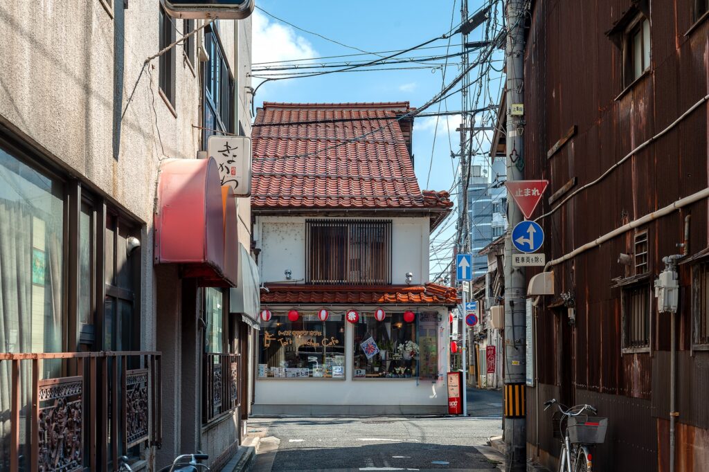 米子市の海辺商店街