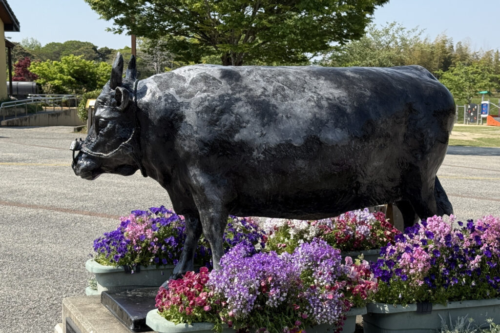 三重県松阪市の松坂牛の銅像