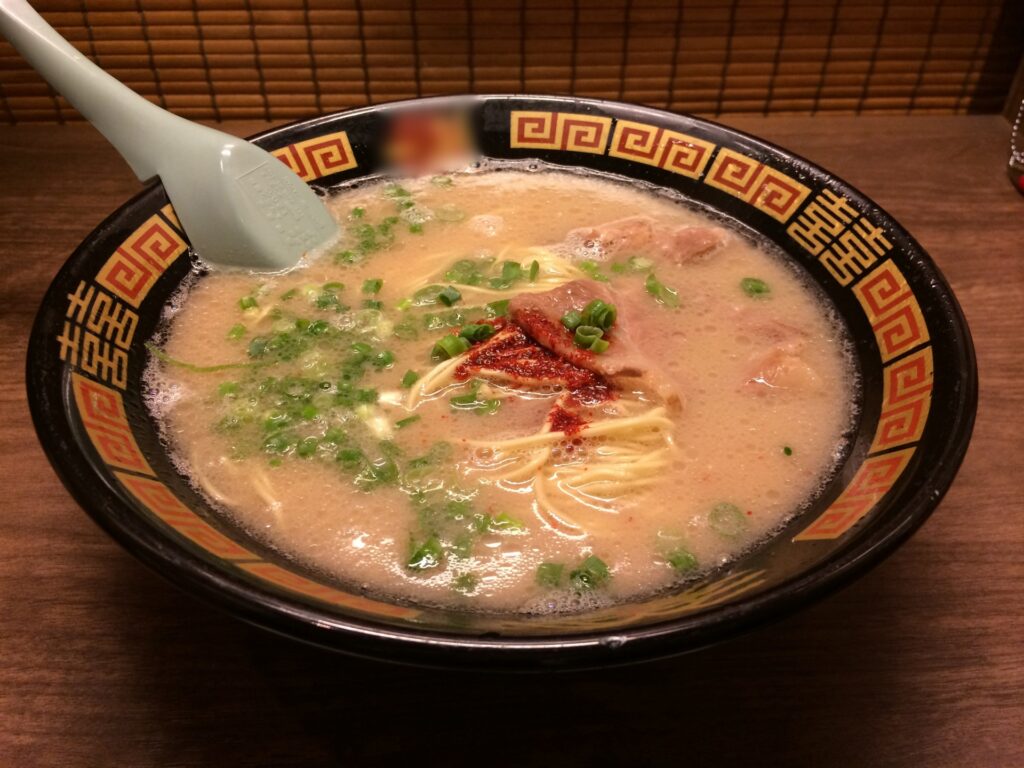 福岡市中央区のラーメンのアップ
