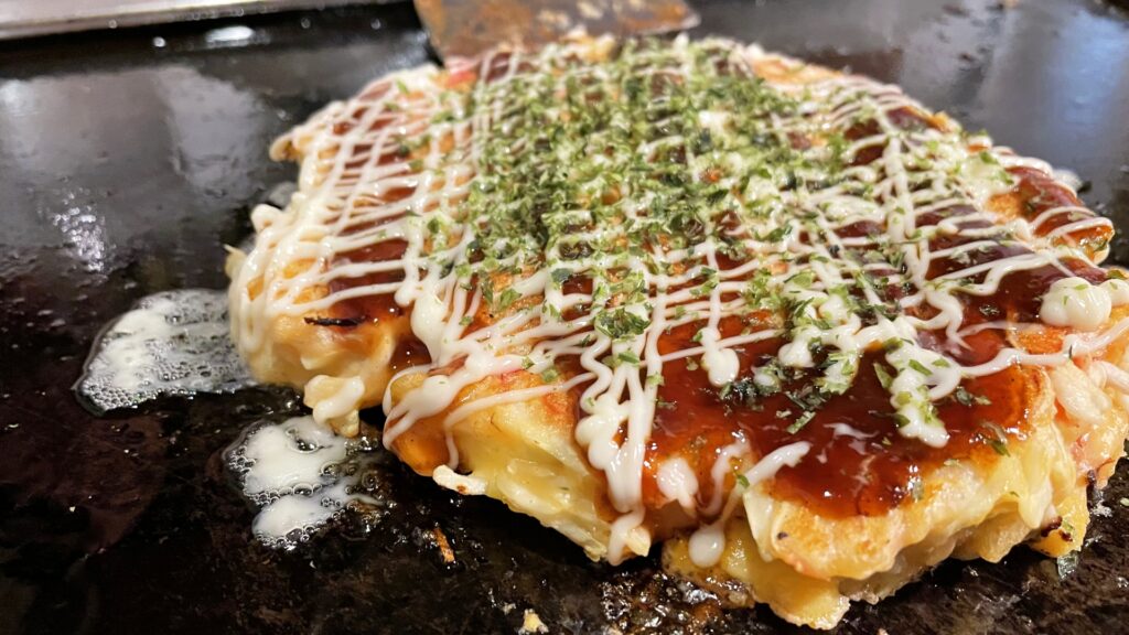 お好み焼きの写真 磐田市の遠州焼きのお好み焼き