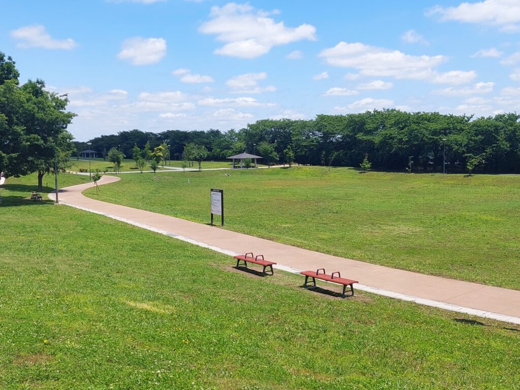 遊歩道の写真 堺市中央区の金岡山古墳群