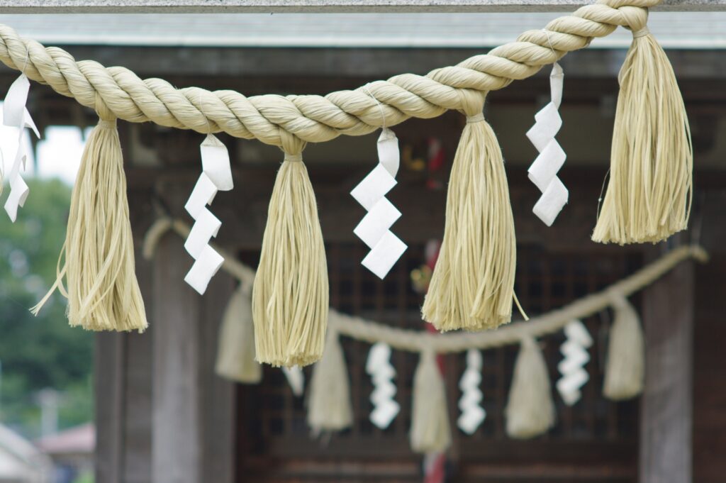 岡山県岡山市中区の神社のしめ縄
